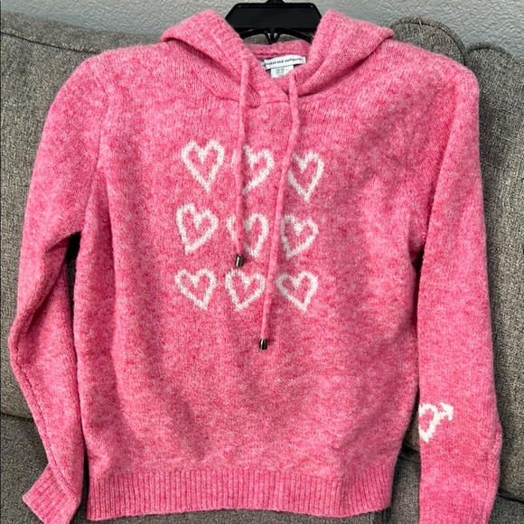 Pink Heart Pattern Hoodie Sweater - Picture 11 of 12